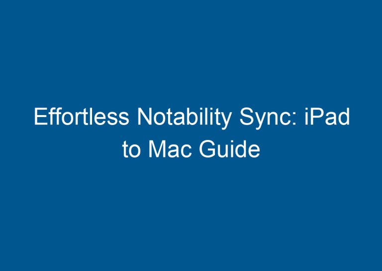Effortless Notability Sync: iPad to Mac Guide 5