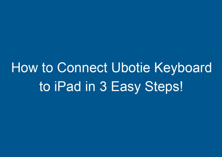 How to Connect Ubotie Keyboard to iPad in 3 Easy Steps! 8