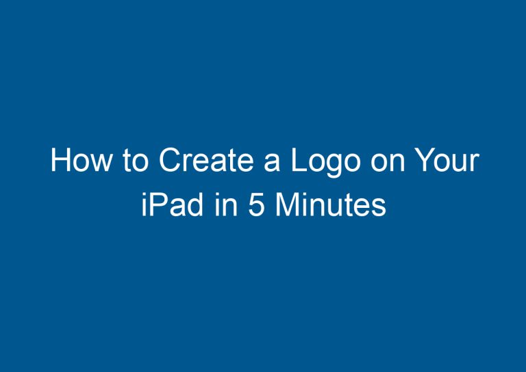 How to Create a Logo on Your iPad in 5 Minutes 3