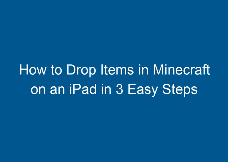 How to Drop Items in Minecraft on an iPad in 3 Easy Steps 7
