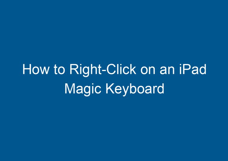 How to Right-Click on an iPad Magic Keyboard 8