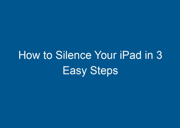 How to Silence Your iPad in 3 Easy Steps 9