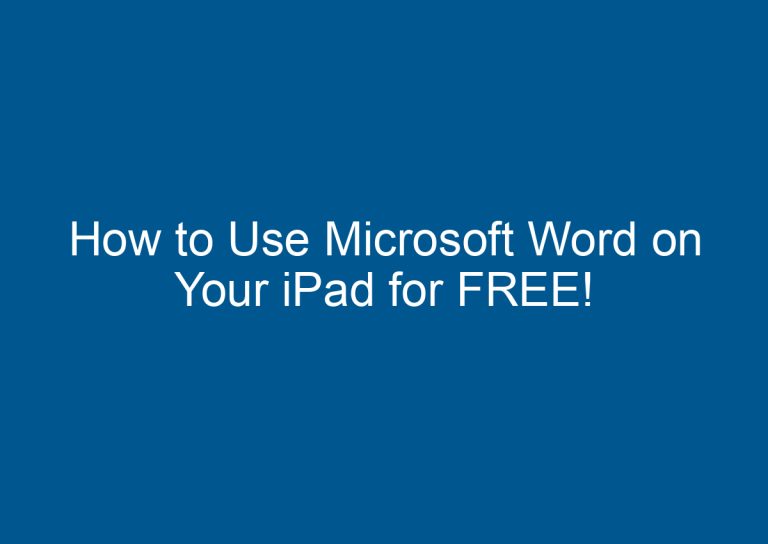 How to Use Microsoft Word on Your iPad for FREE! 5
