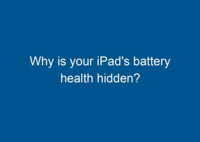 Why is your iPad's battery health hidden? 4
