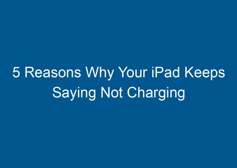 5 Reasons Why Your iPad Keeps Saying Not Charging 9