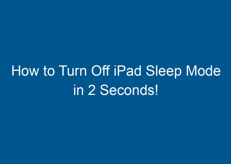 How to Turn Off iPad Sleep Mode in 2 Seconds! 2