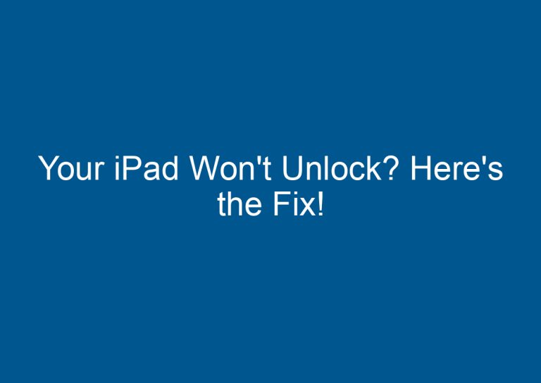 Your iPad Won't Unlock? Here's the Fix! 4