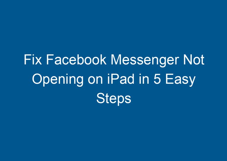 Fix Facebook Messenger Not Opening on iPad in 5 Easy Steps 9