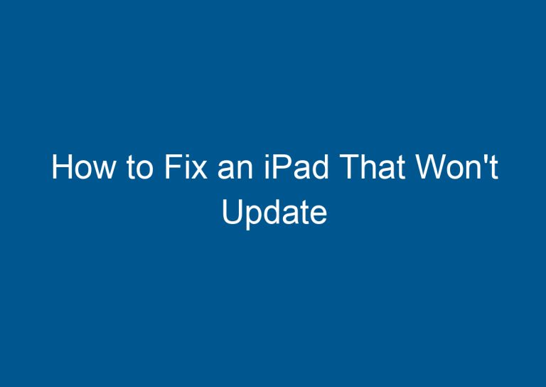 How to Fix an iPad That Won't Update 7