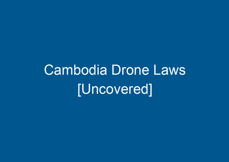 Cambodia Drone Laws [Uncovered]