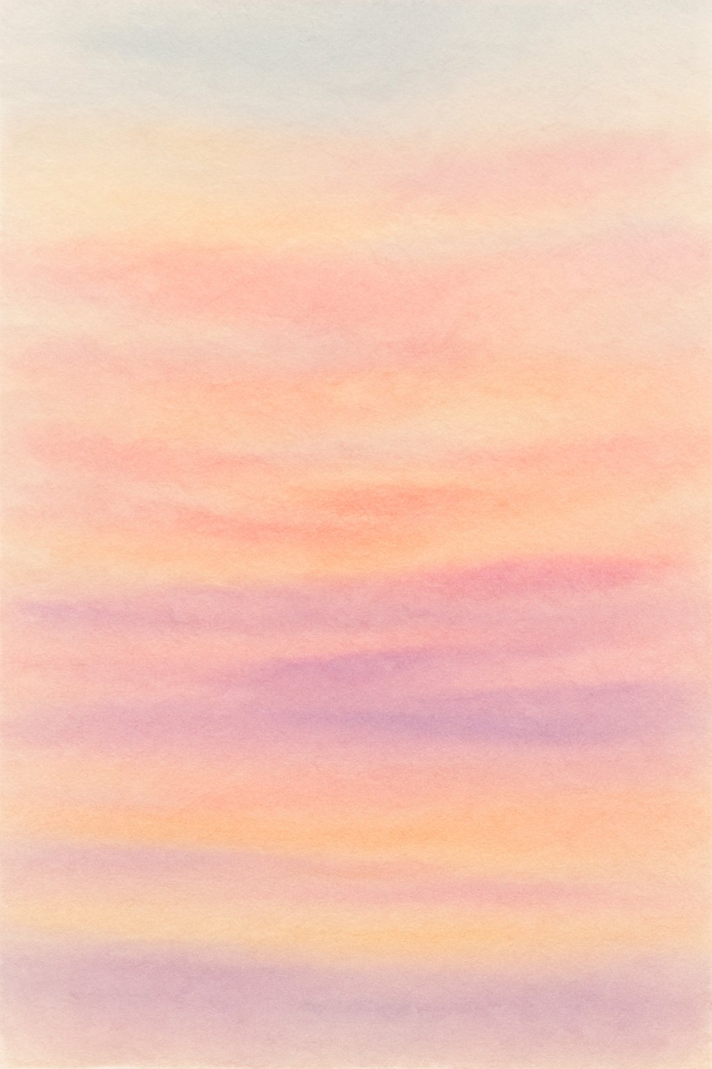 A soft, pastel-colored sunset with smooth color transitions in the sky over a light background.
