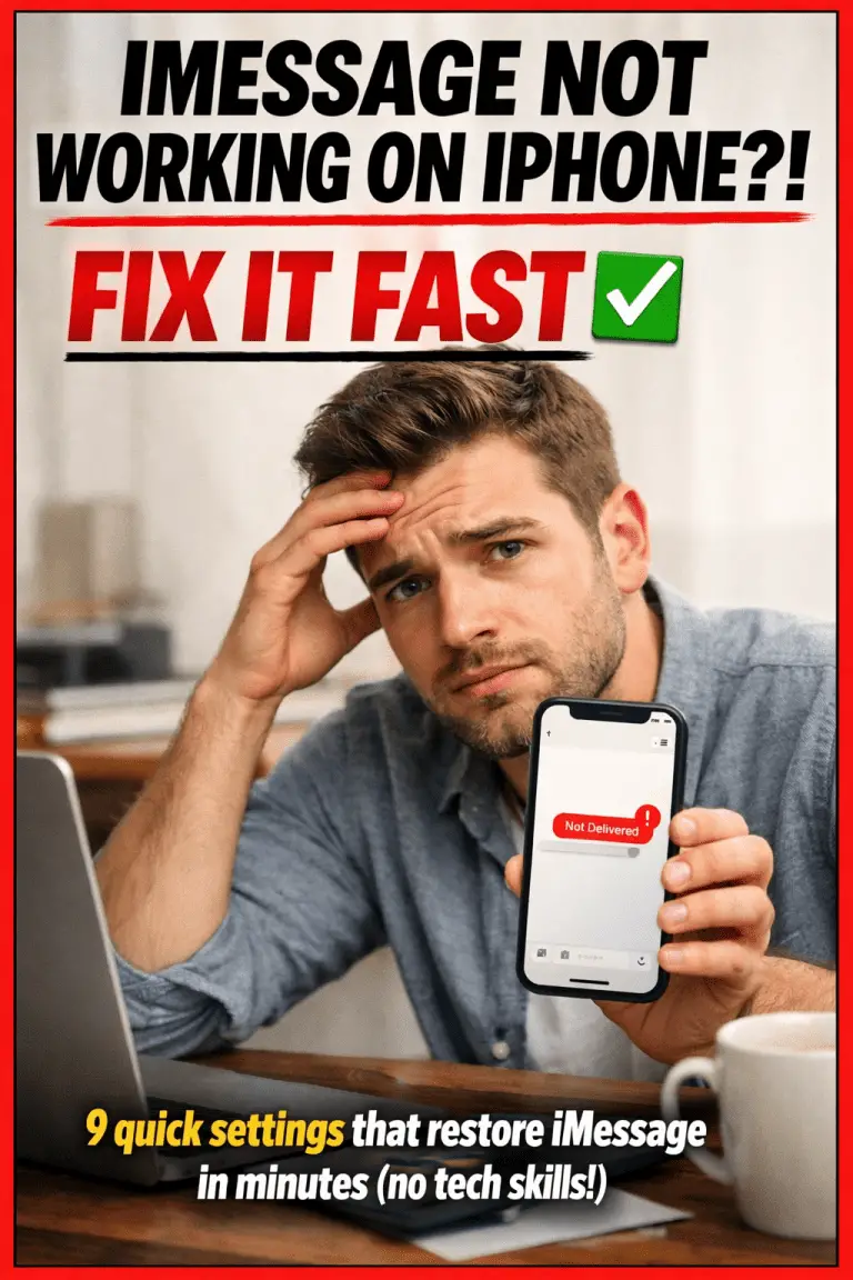 Imessage Not Working On Iphone and you keep seeing “Not Delivered” again and again? These quick steps show why it happens and how to restore sending fast using a clean, beginner-friendly flow. Perfect for imessage stuck on verifying and imessage not sending issues. Save this for later!