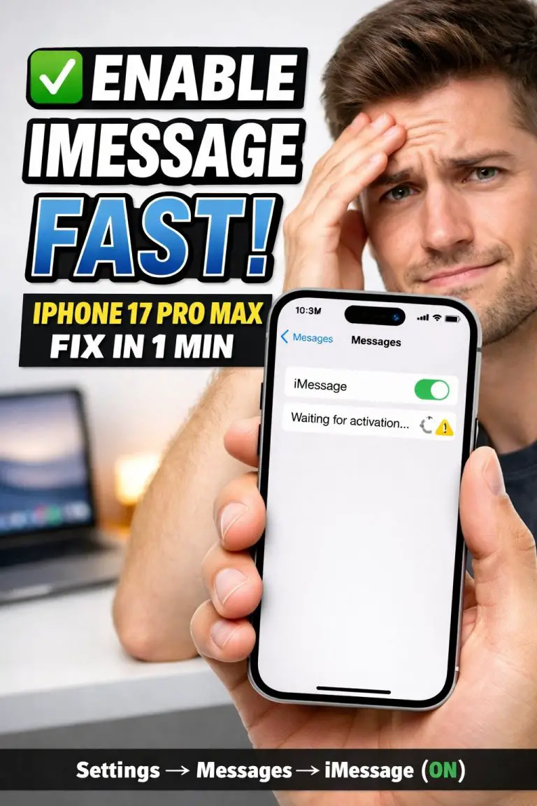 How To Enable iMessage On iPhone 17 Pro Max (FAST Fix!)