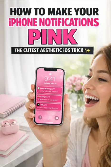 How To Make Your iPhone Notifications Pink (Cute Aesthetic Hack!)