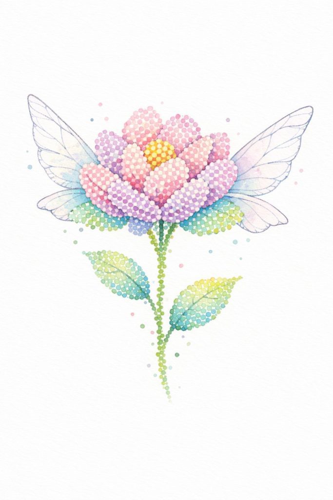 How To Paint Flower From Dots