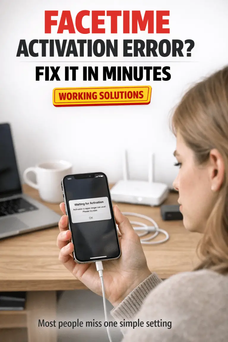 How To Fix Facetime Activation Error Fast (Easy iPhone Fix!)