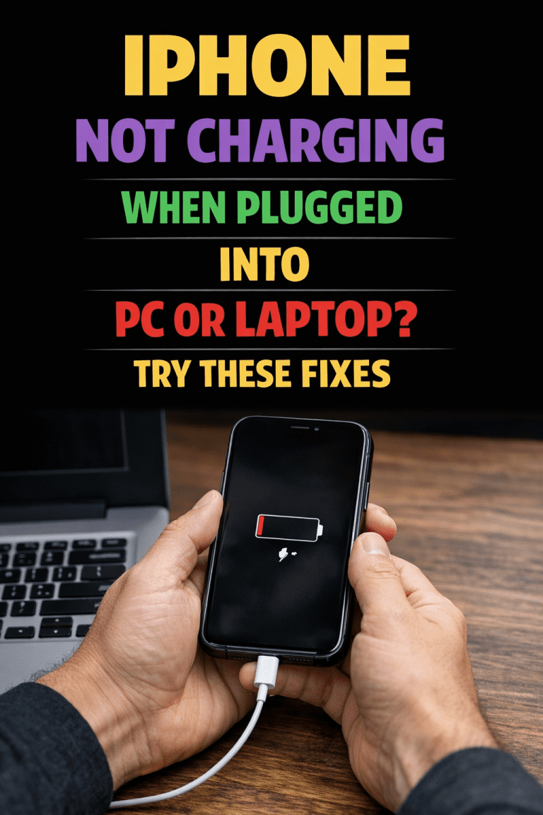 iPhone Not Charging When Plugged Into PC — What To Check First