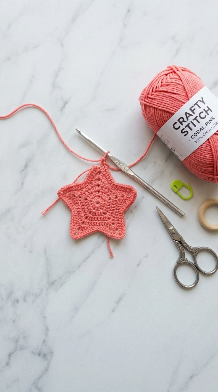 mini crochet star keychain pattern