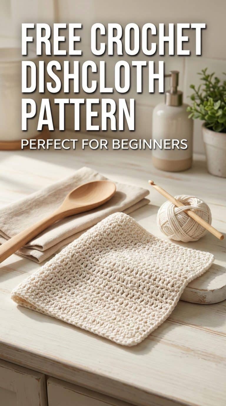 free crochet dishcloth pattern for beginners