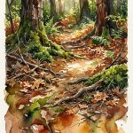 Watercolor Forest Process