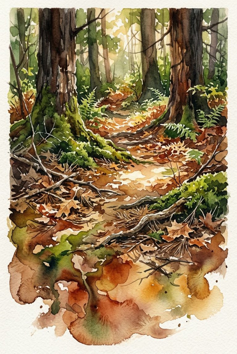 Watercolor Forest Process