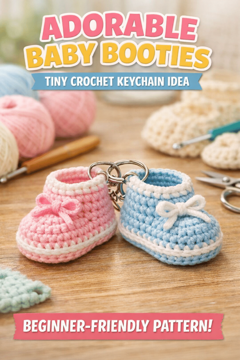 ini Crochet Baby Booties Keychain Pattern – Baby Booties Crochet Pattern Ideas