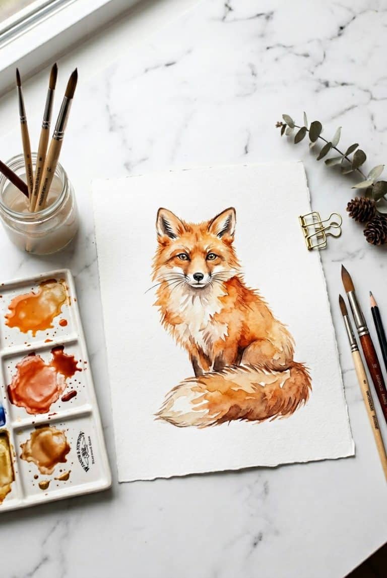 How To Paint A Watercolor Fox For Beginners Step-By-Step