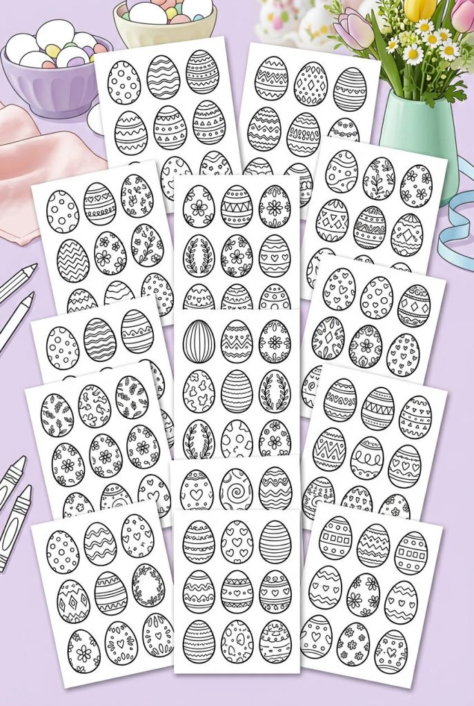 Easter Egg Coloring Pages Free Printable