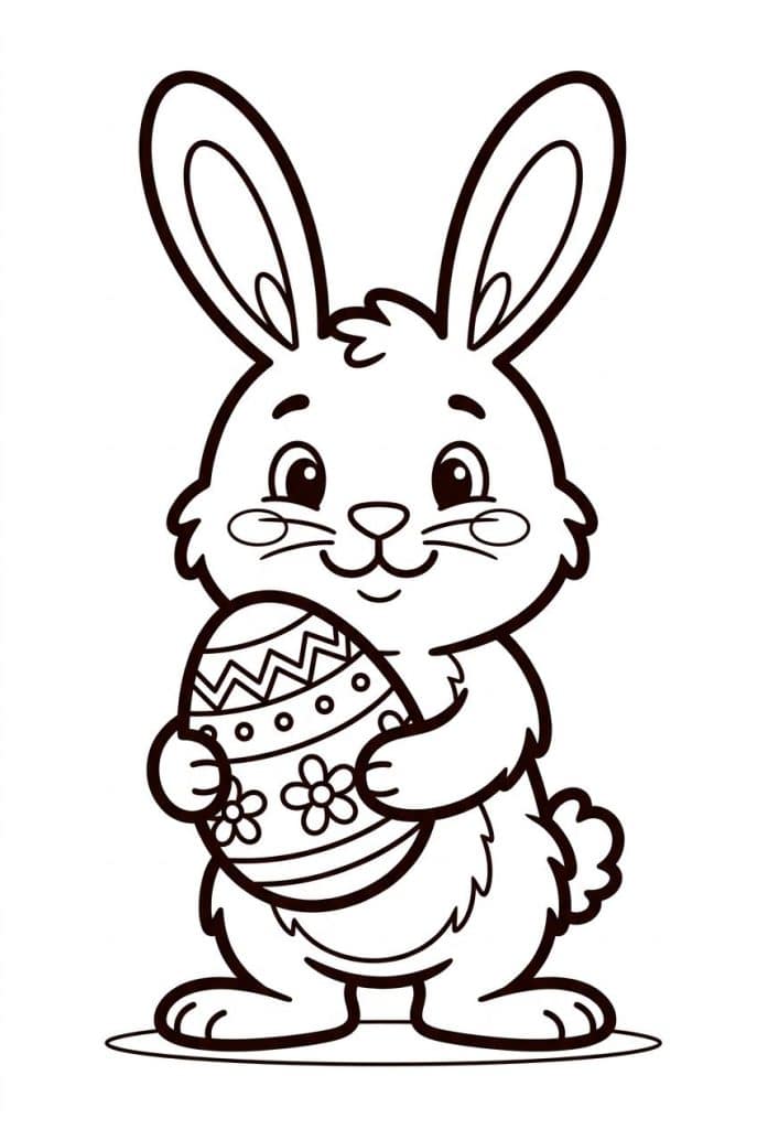 Easter Bunny Coloring Pages For Kids