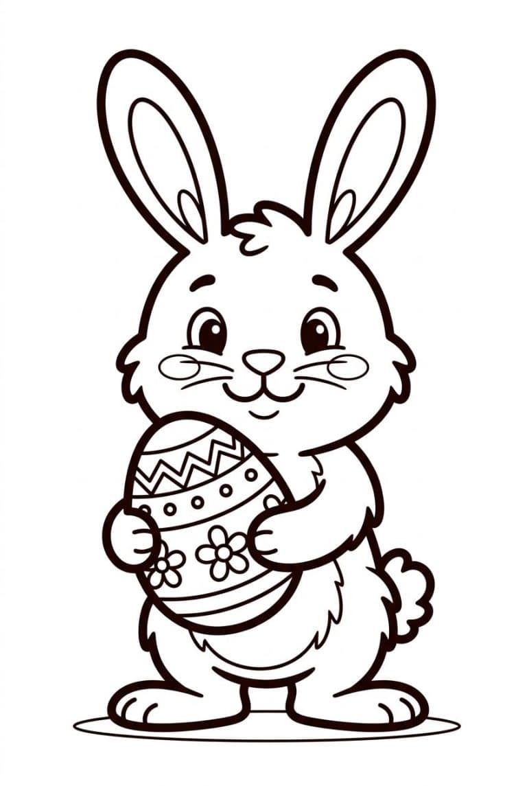 Easter Bunny Coloring Pages For Kids