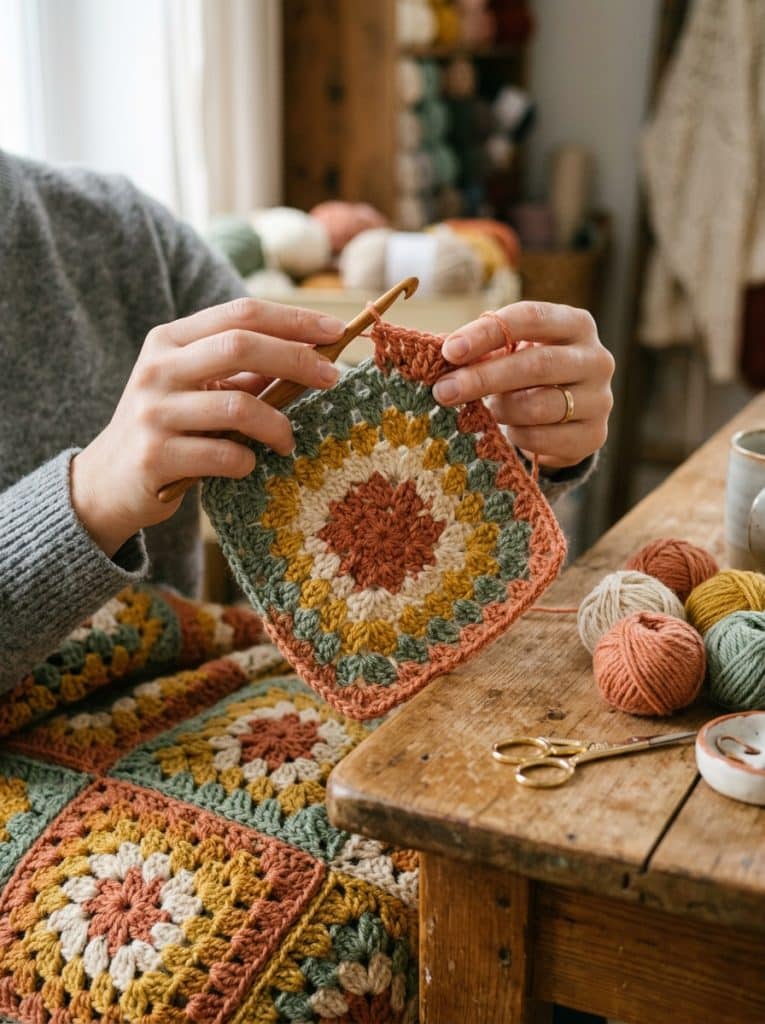 How To Make A Colorful Granny Square Crochet Blanket (Step-By-Step Guide) 1